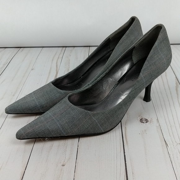 Nine West Shoes - Nine West Plaid Pump Heel Pointed Toe 8M